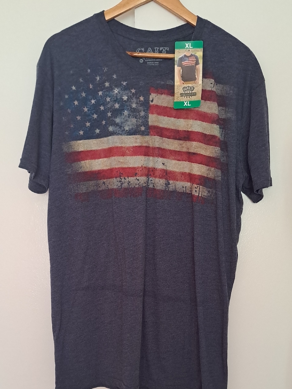 Galt Men's Navy American Flag Short-Sleeve Tee - XL